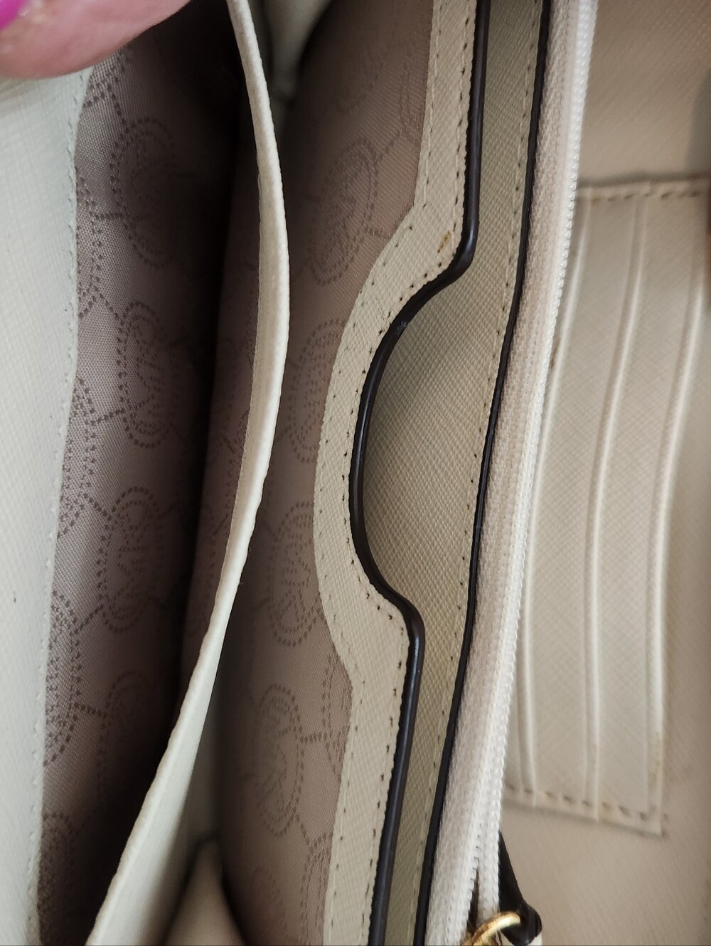 Michael Kors Jet Set Travel snake-embossed leather wristlet wallet Preloved - Picture 4 of 10